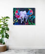 Load image into Gallery viewer, Flying elephant, canvas painting
